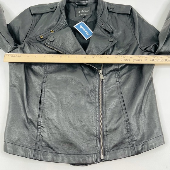 New Sanctuary Faux Vegan Leather Jacket - Picture 3 of 5